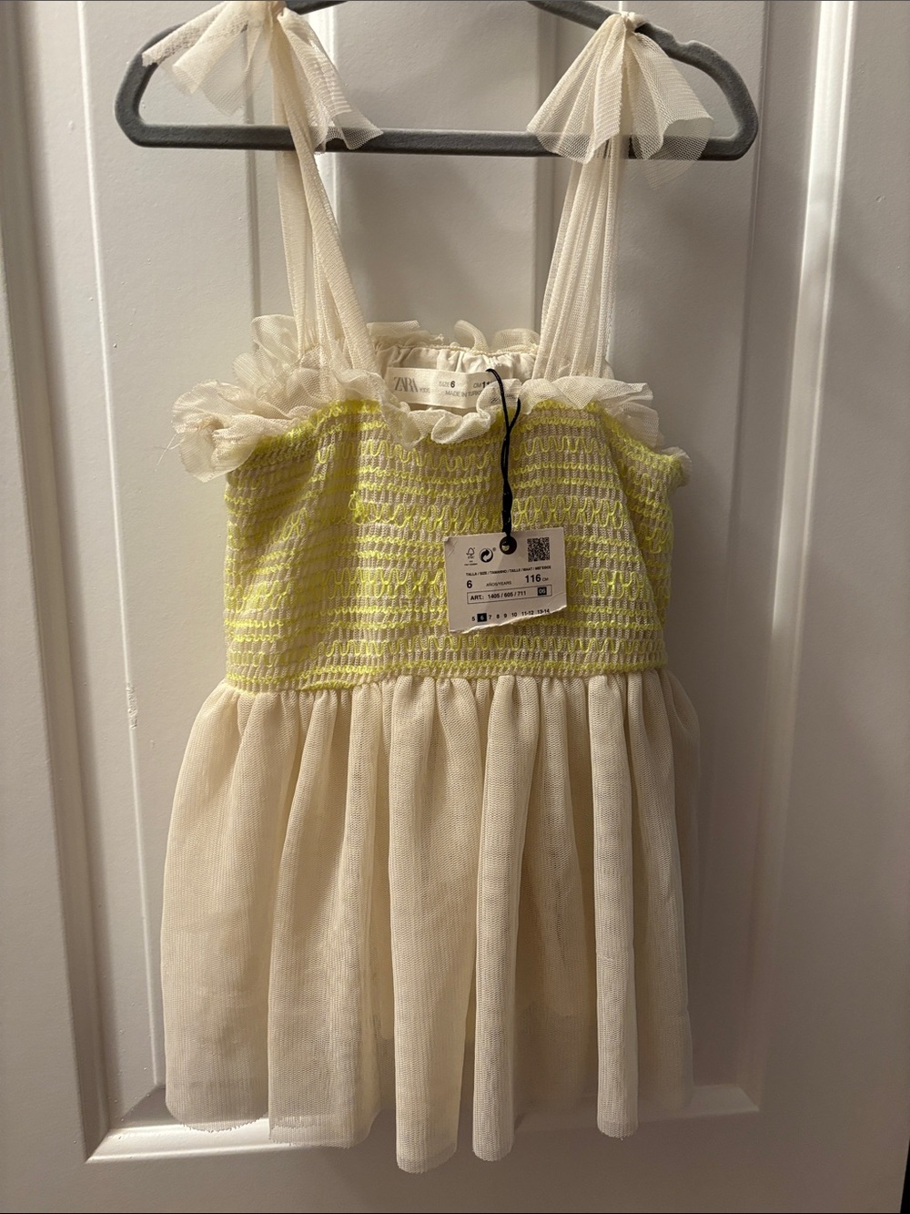 Zara girls tulle style peplum top 6 NWT